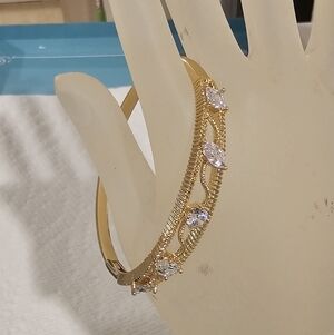 Elegant Gold Plated Bracelet with CZ